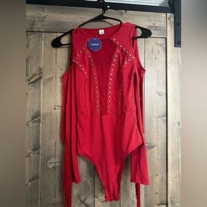 Simply Noelle Scarlet Studded Bodysuit